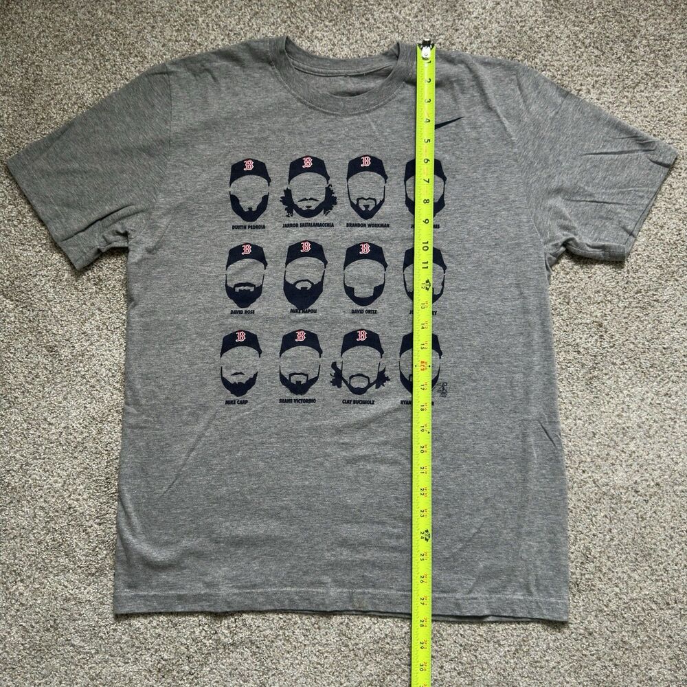 Nike Boston Red Sox Get Beard Graphic T-Shirt Gray Men’s Large MLB - Picture 5 of 6